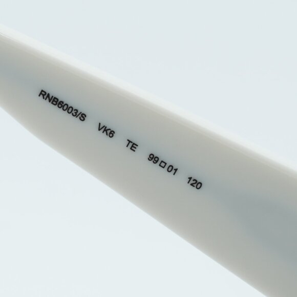 Rag & Bone RNB6003/S 0VK6 TE Sunglasses White Shield Frame, Mirror Lenses - Picture 3 of 9